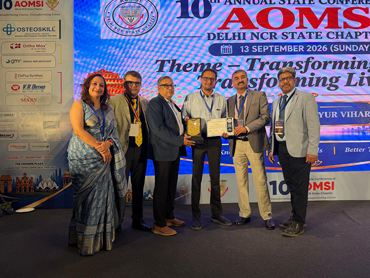 Honoured to share insights on Zygomatic Implants and advancing modern implant dentistry at the 10th AOMSI Delhi NCR State Chapter Conference — 13 September 2026.